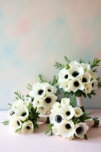 anemone bouquets for bridesmaids