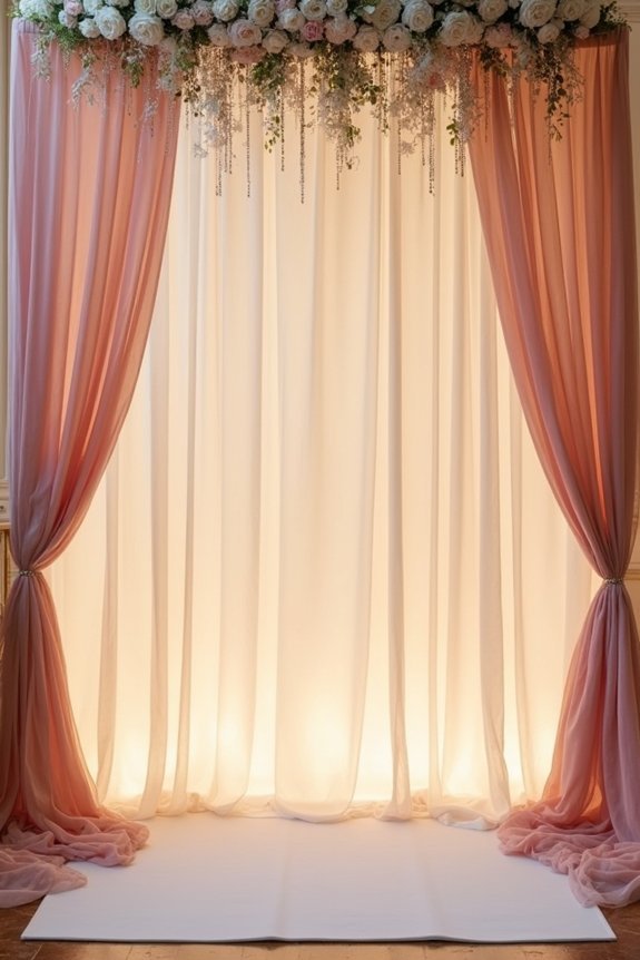 backdrop selection for weddings