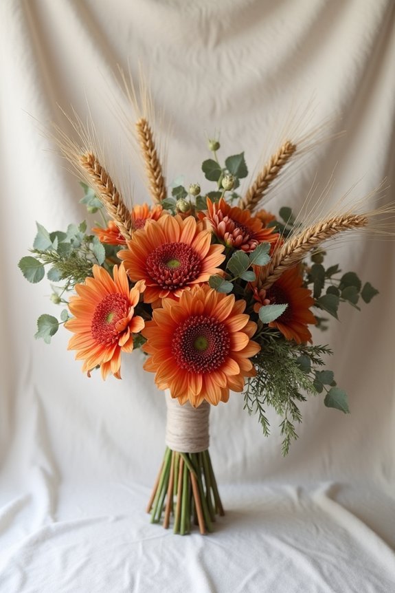 balanced bouquet with texture