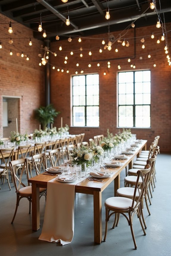 balanced industrial wedding design