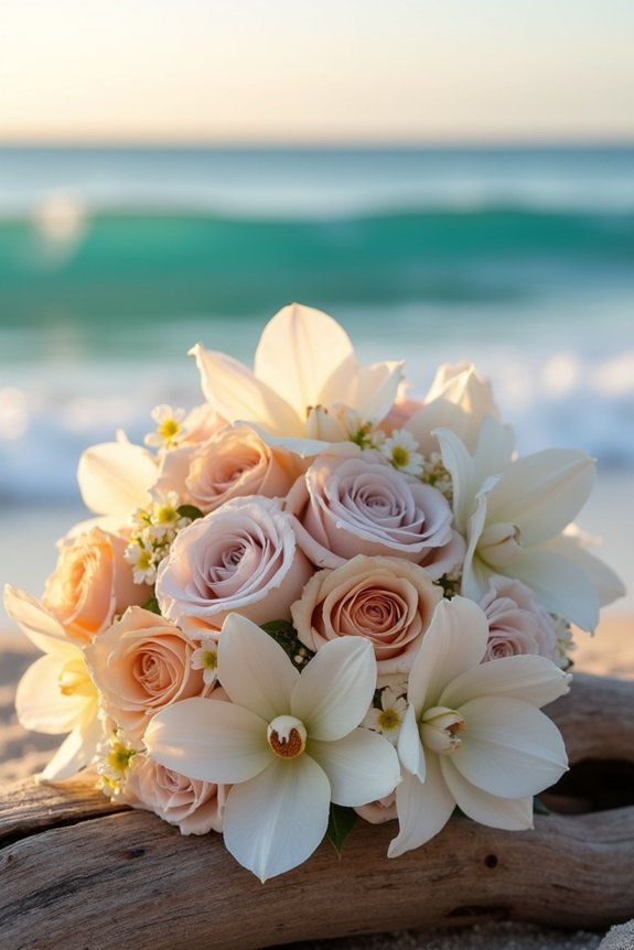 beach wedding bouquet tips