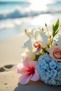 beach wedding flower arrangements