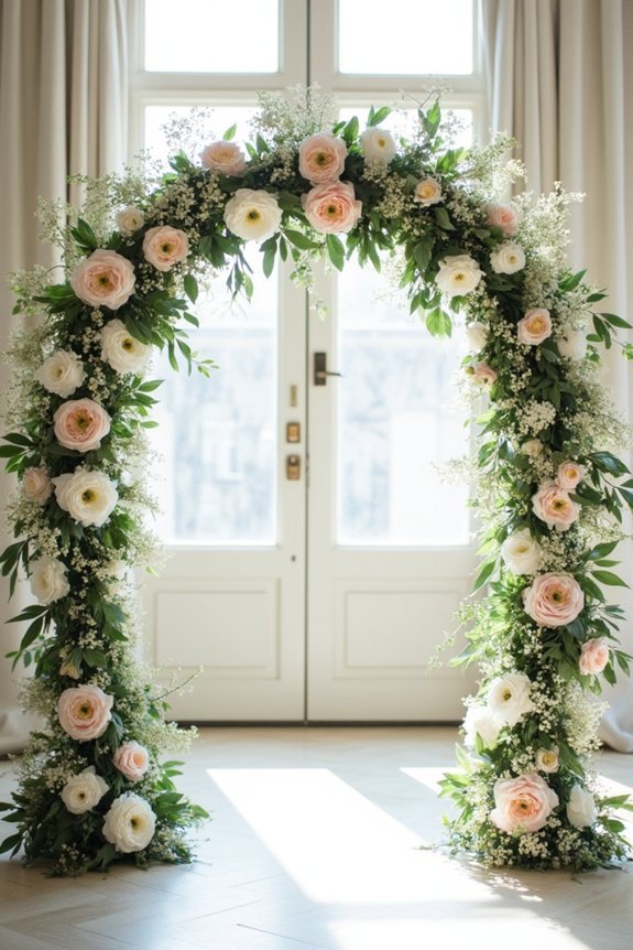 beautiful anemone wedding arches