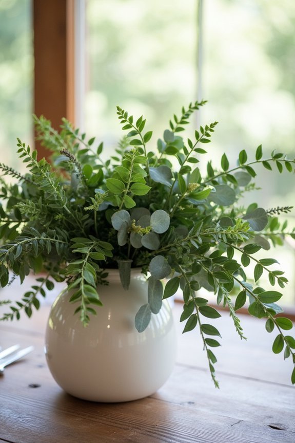 beautiful greenery wedding centerpieces