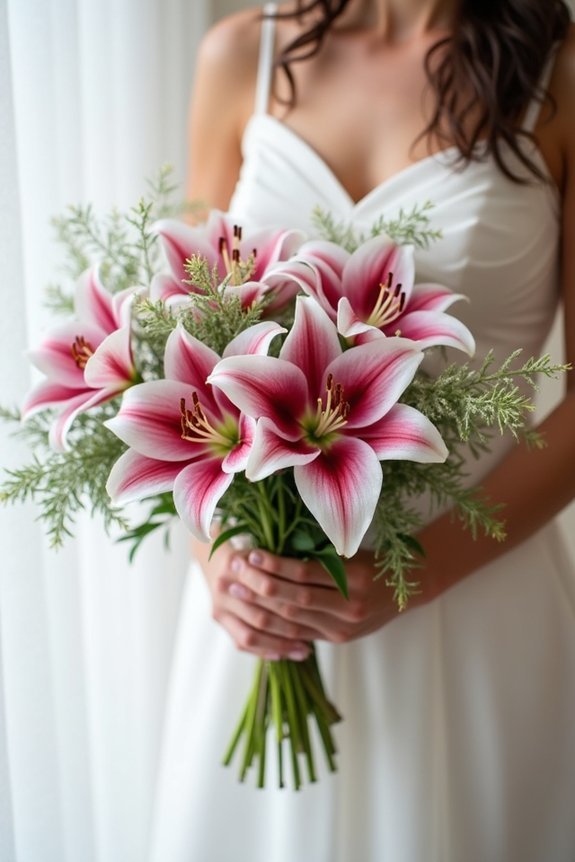 bi color lilies for sophistication