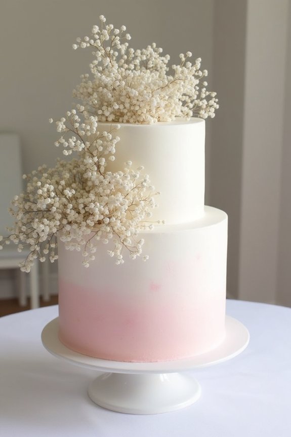 blush and white gradient decor