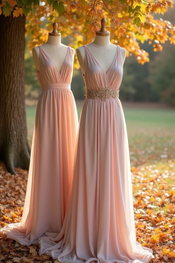 blush champagne elegant fall wedding