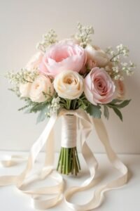 blush pink wedding bouquet ideas