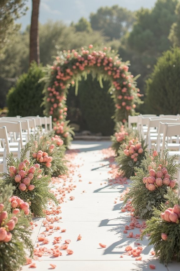 blush protea garland elegance