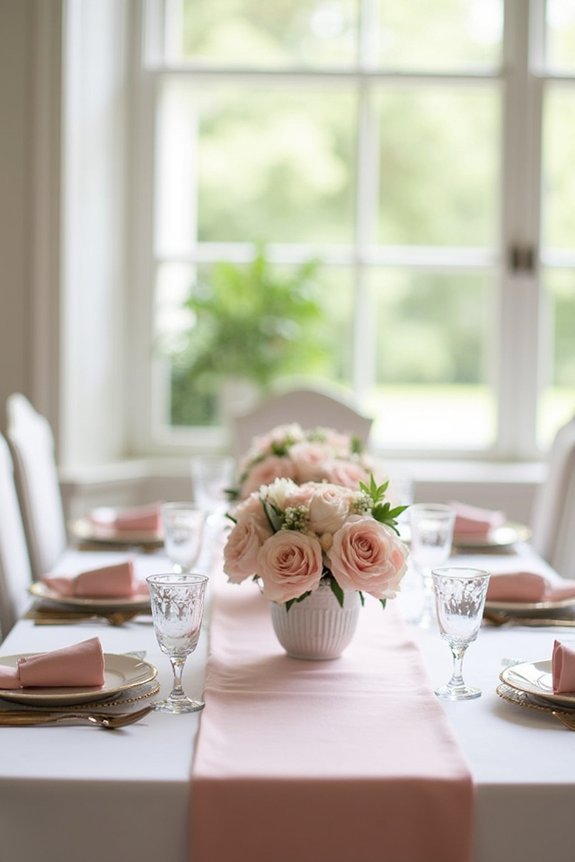 blush tablescape for photography