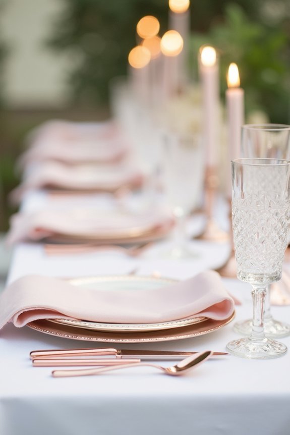 blush tablescape with elegance