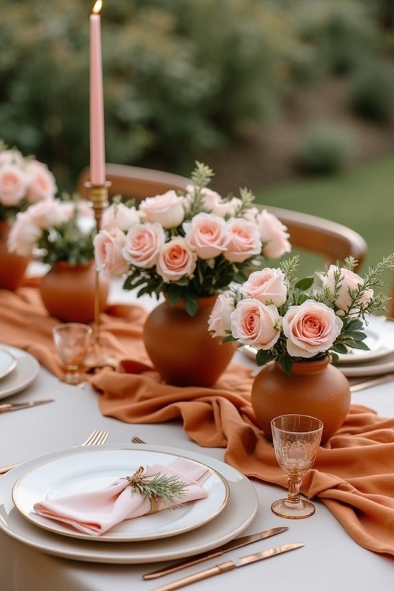 blush terracotta wedding palette