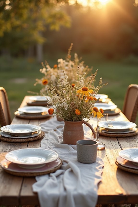 bohemian garden party elegance