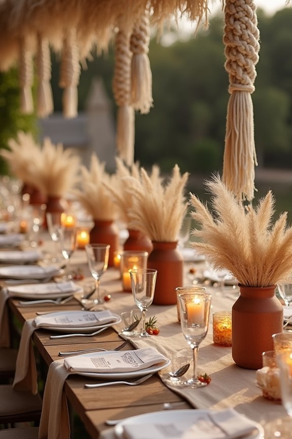 bohemian inspired wedding decor
