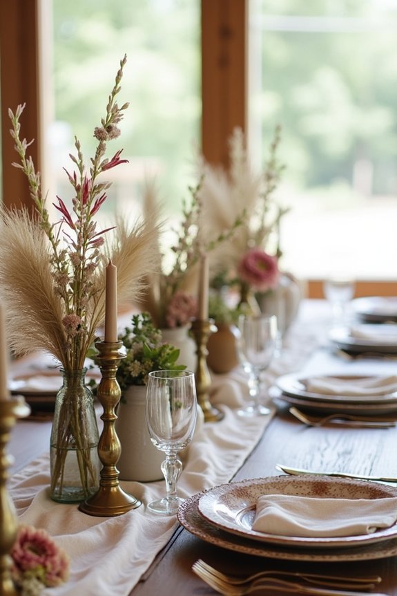 bohemian wedding centerpiece ideas