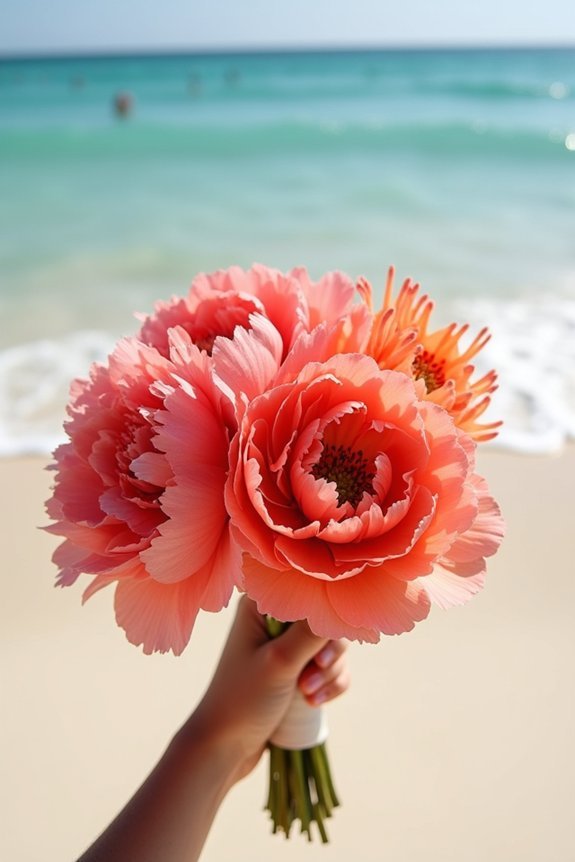 bold colorful wedding bouquets