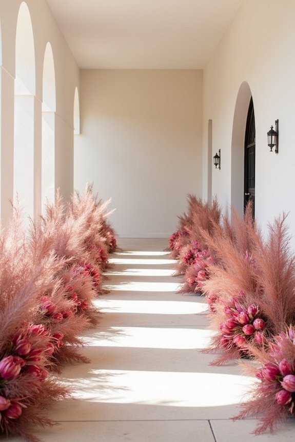 bold floral aisle markers