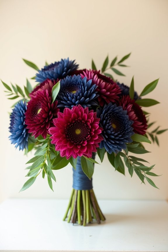 bold jewel tone bridal bouquets