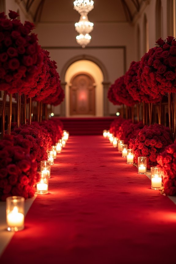 bold romantic red roses