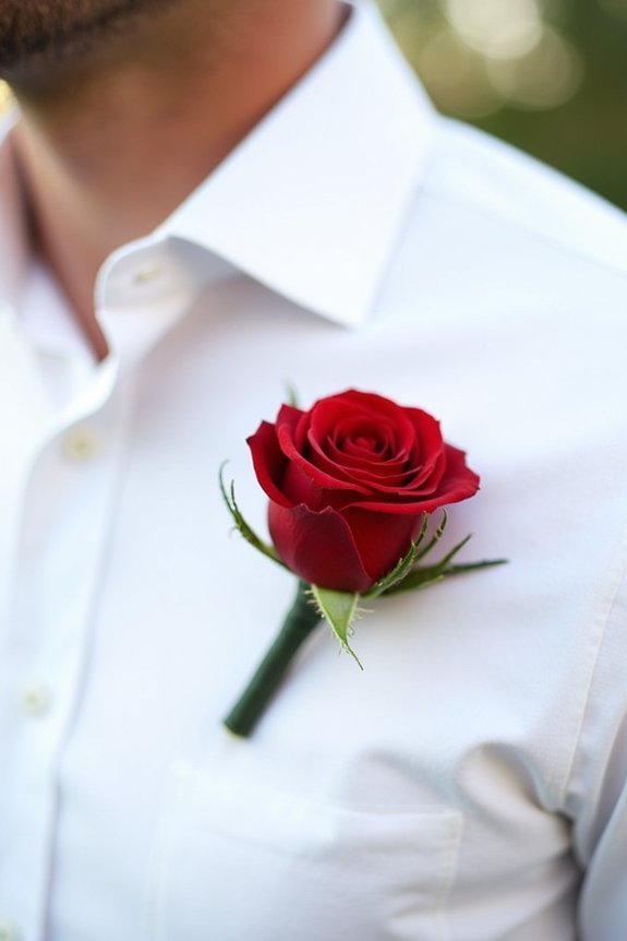 boutonniere size and proportions