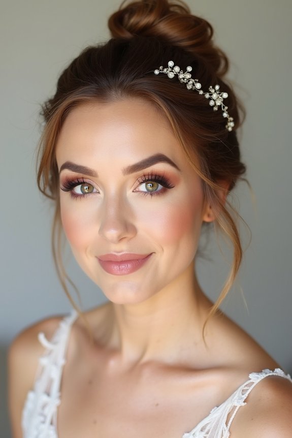 bridesmaid beauty for dusty rose