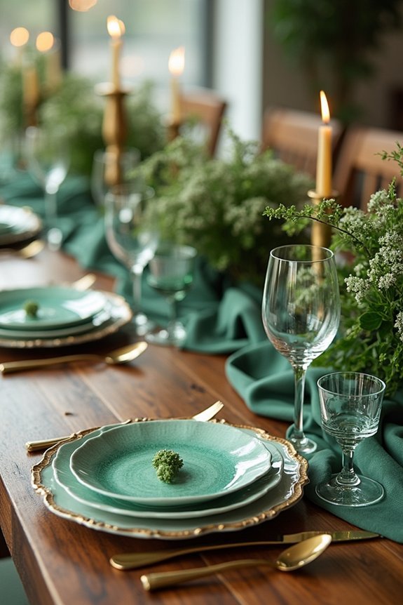 budget friendly emerald tablescape ideas