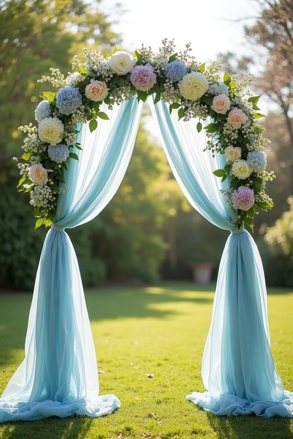 budget friendly floral archways