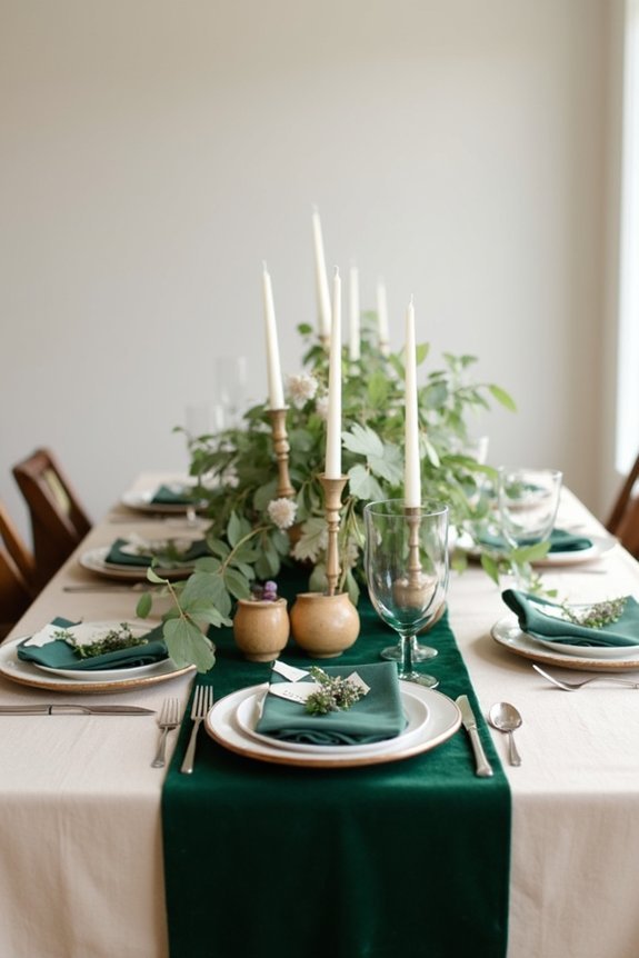budget friendly forest green wedding