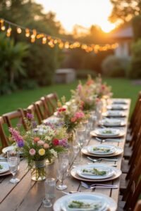 budget friendly garden wedding decor