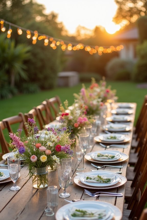 budget friendly garden wedding decor