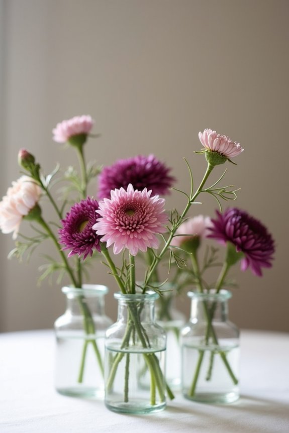 budget friendly plum flower arrangements