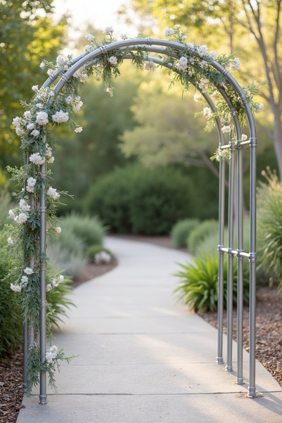 budget friendly silver arch ideas