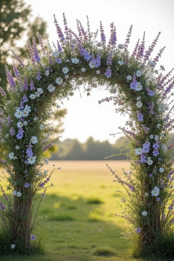 budget friendly wildflower arch options