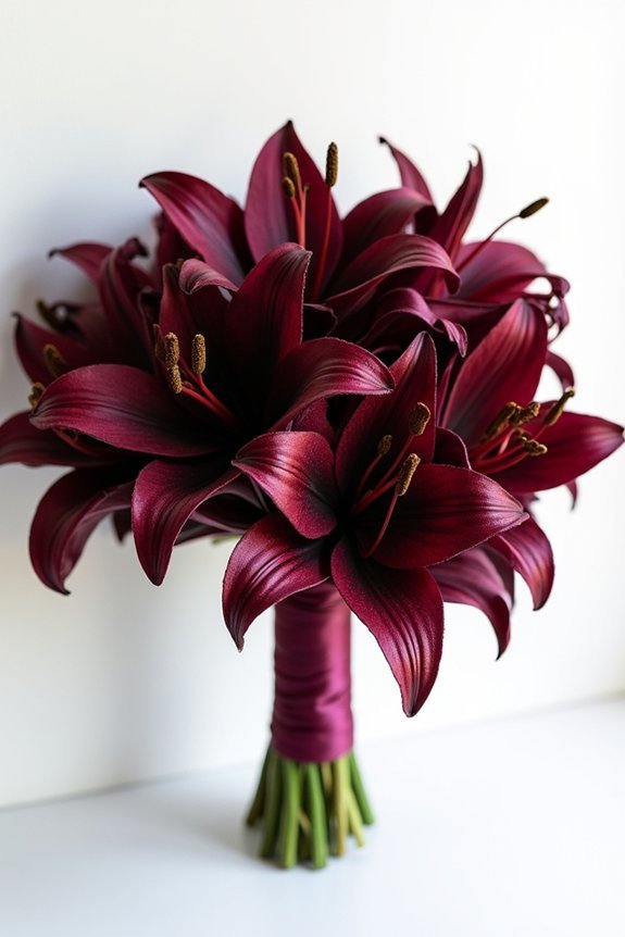 burgundy and black elegance