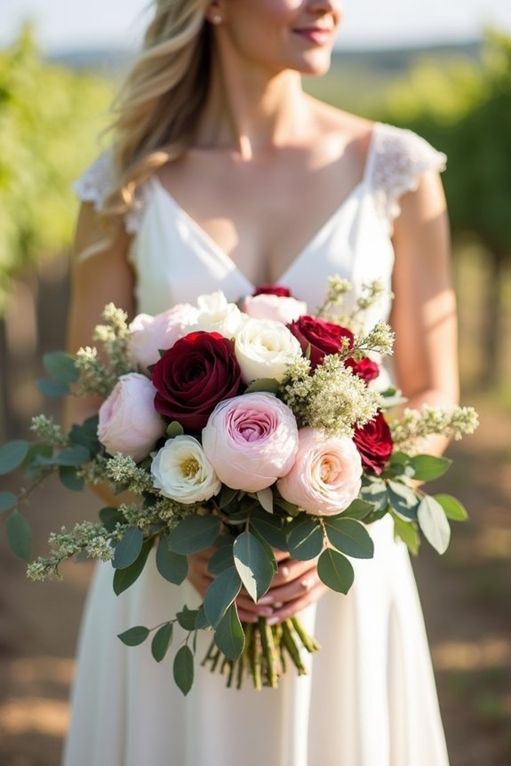 burgundy and blush elegance