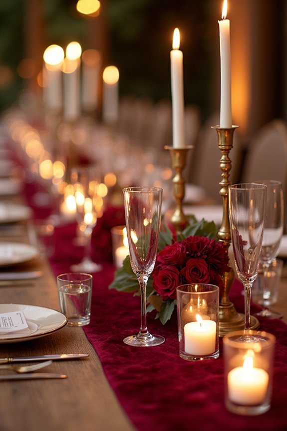 burgundy and gold elegance