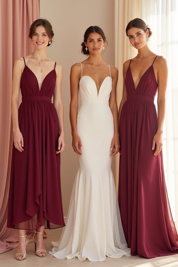 burgundy and metallic harmony