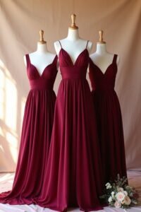 burgundy bridesmaid dress inspiration