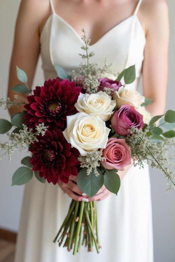 burgundy floral pairing options