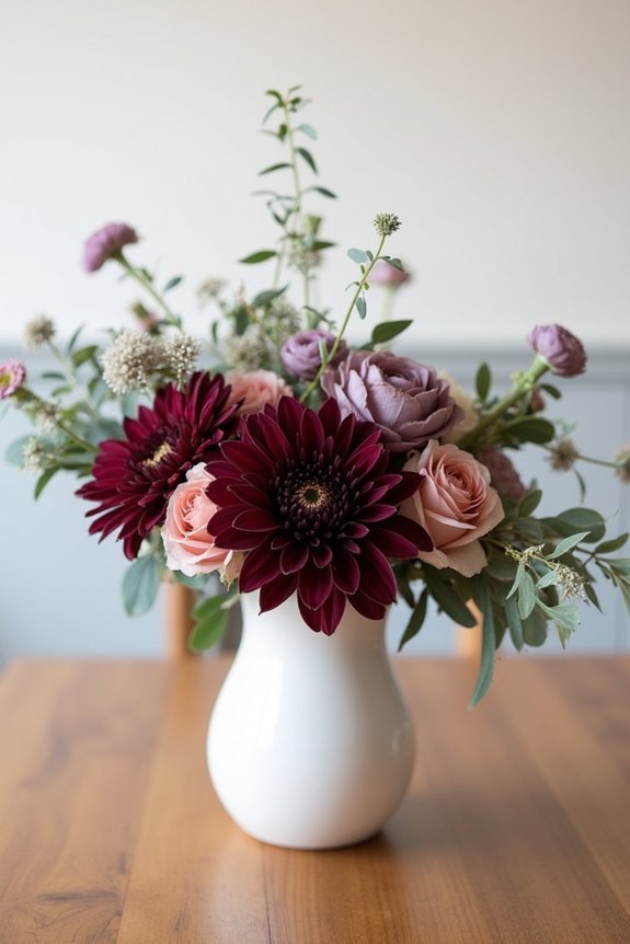 burgundy florals elevate weddings