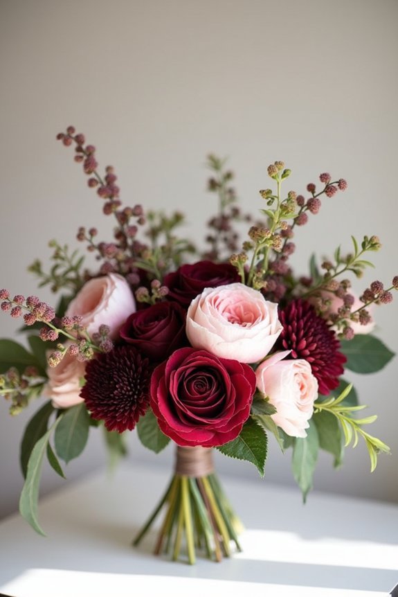 burgundy flowers for weddings