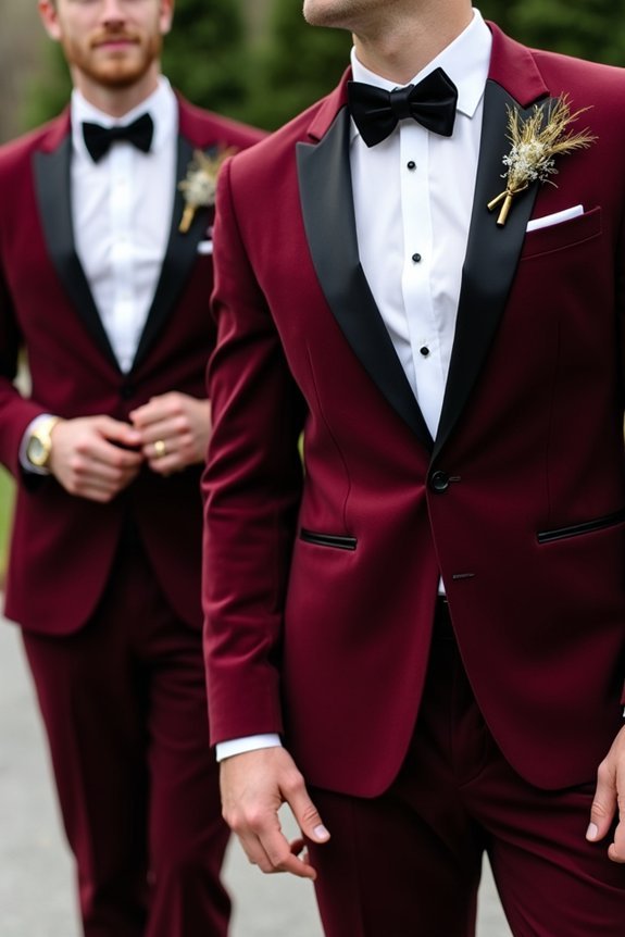 burgundy gold jewelry accents