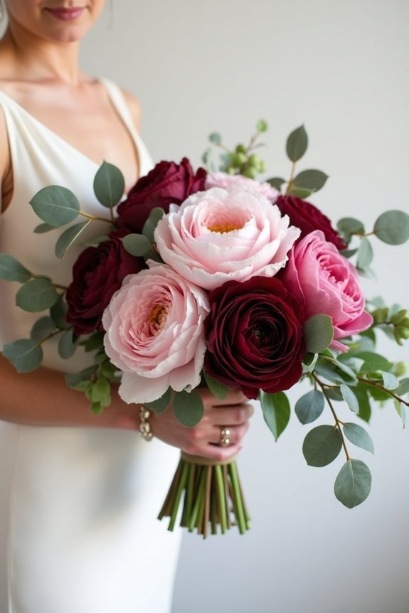 burgundy wedding bouquet inspiration