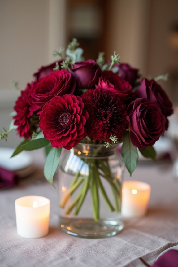 burgundy wedding centerpiece inspiration