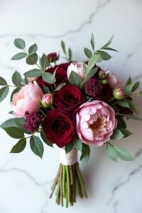 burgundy wedding flower ideas