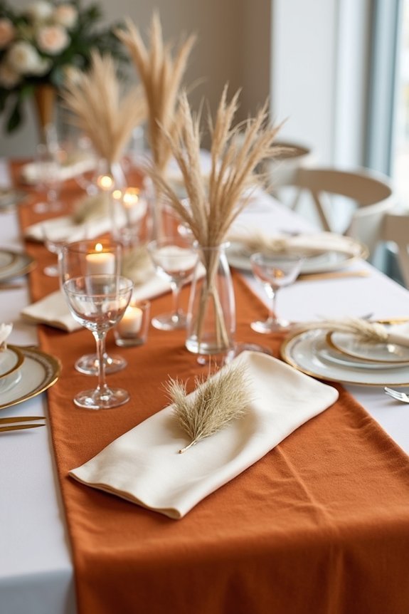 burnt orange and cream elegance