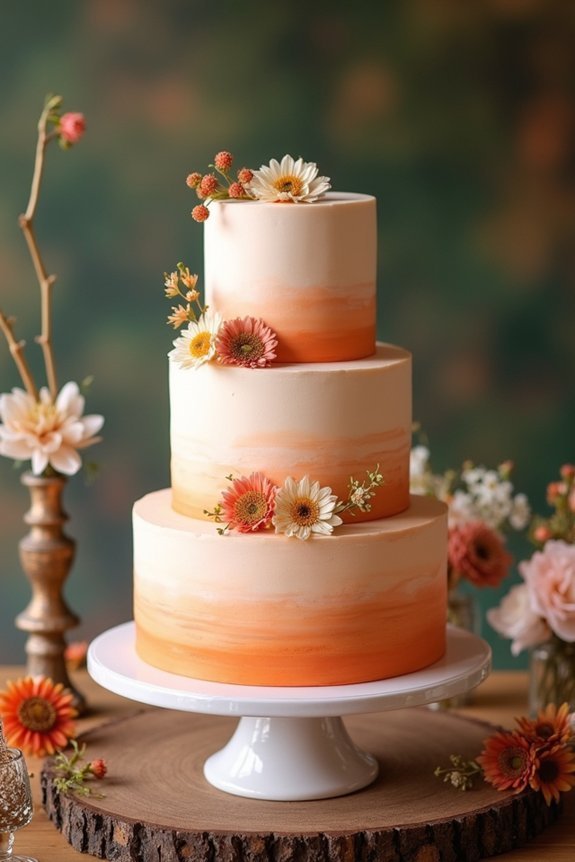 burnt orange wedding cake inspiration