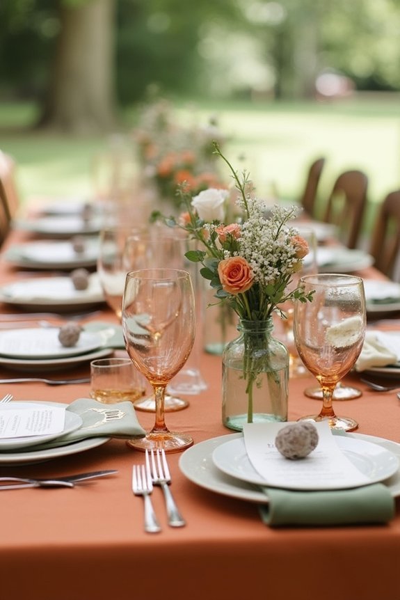 burnt orange wedding color palette
