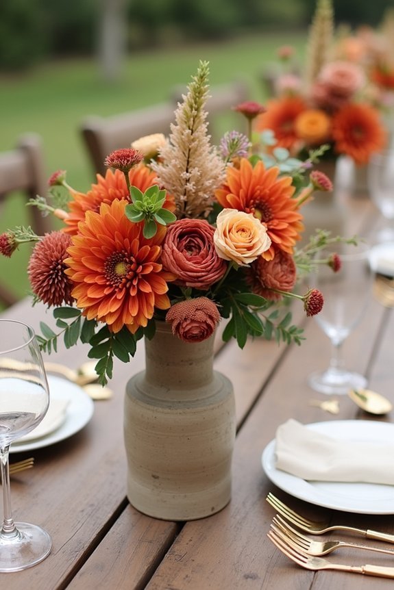 burnt orange wedding decor ideas