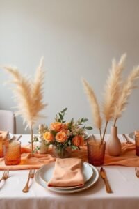 burnt orange wedding decor